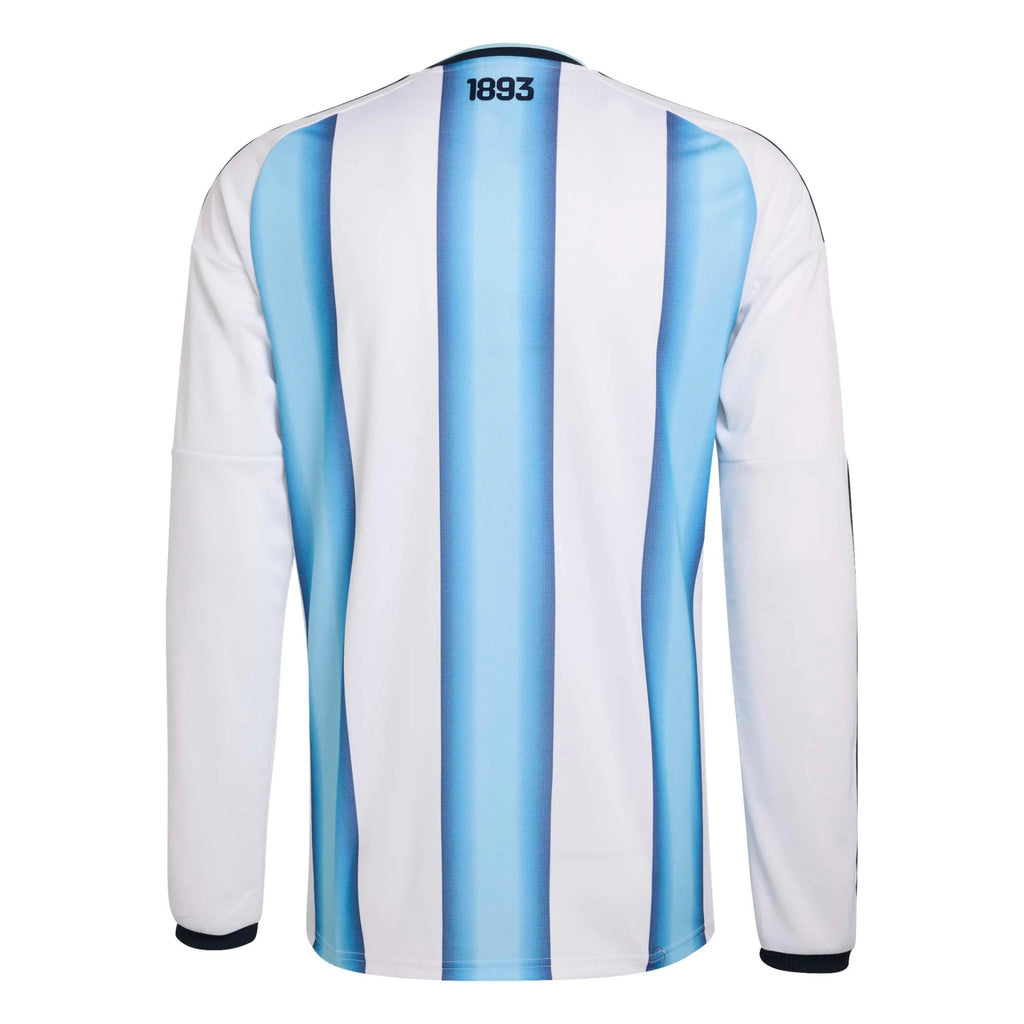 adidas 2026 Argentina Men's Stadium Home Long-Sleeve Soccer Jersey （Custom）