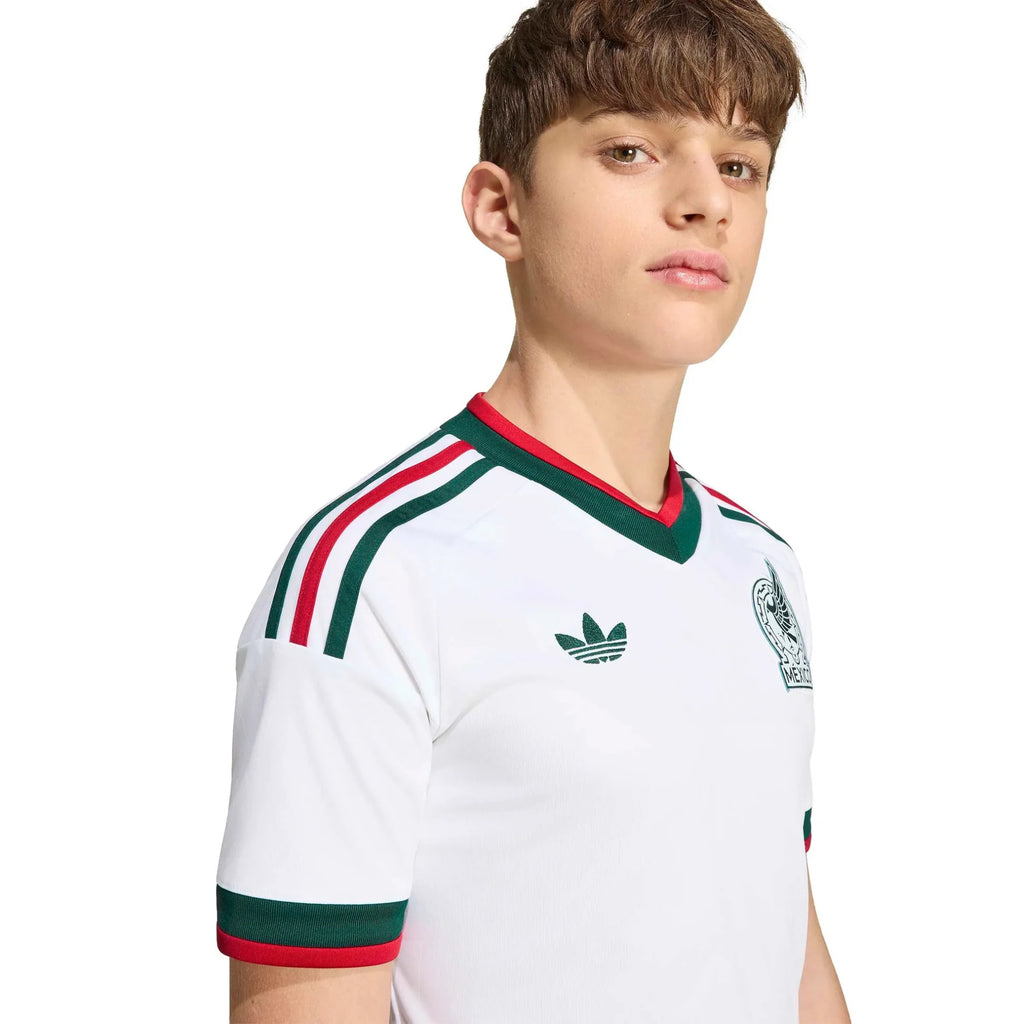 adidas 2026 Mexico Youth Stadium Away Soccer Jersey (Custom)
