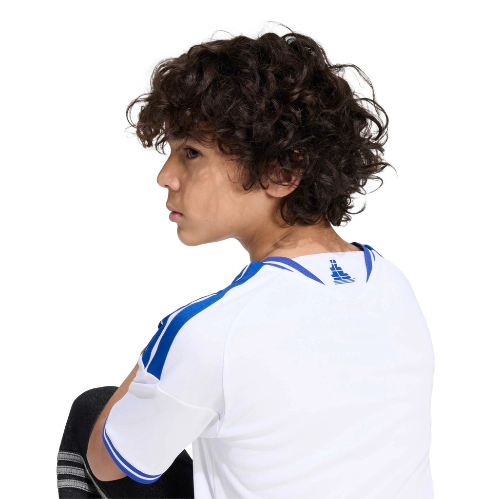 adidas 2026 Greece Youth Stadium Home Soccer Jersey (Custom)