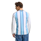 adidas 2026 Argentina Men's Stadium Home Long-Sleeve Soccer Jersey （Custom）
