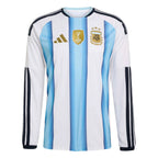 adidas 2026 Argentina Men's Stadium Home Long-Sleeve Soccer Jersey （Custom）