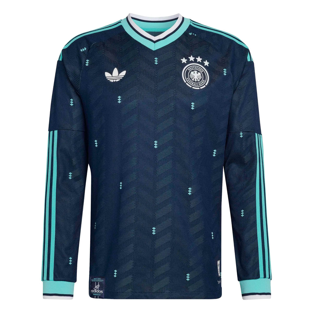 adidas 2026 Germany Men's Authentic Away Long-Sleeve Soccer Jersey (Custom)