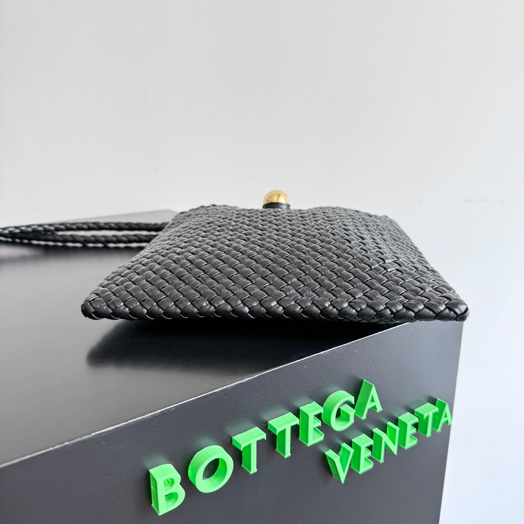 BV Tosca Bag 17cm Black Intrecciato Leather GHW