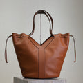 Prada Y Large Leather HOBO Bag Caramel Leather