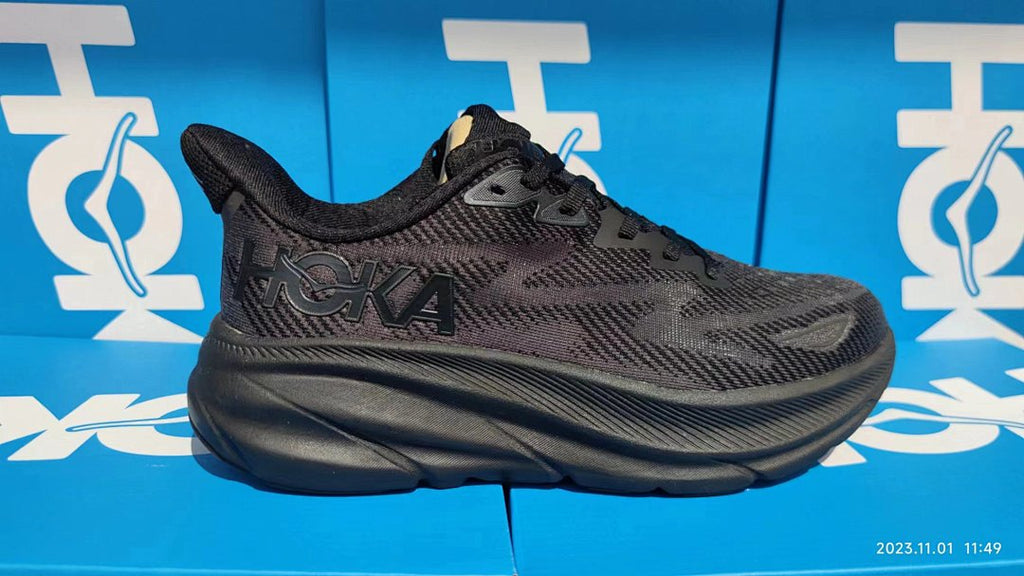 HOKA Men's Clifton 9 Running Shoes Triple Black
