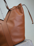 Prada Y Large Leather HOBO Bag Caramel Leather