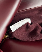 BV Liberta Crossbody Bag Buckle 30cm Barolo Red Cowhide