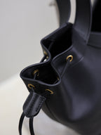 Prada Y Large Leather HOBO Bag Black Leather