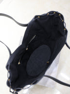 Prada Y Large Leather HOBO Bag Black Leather