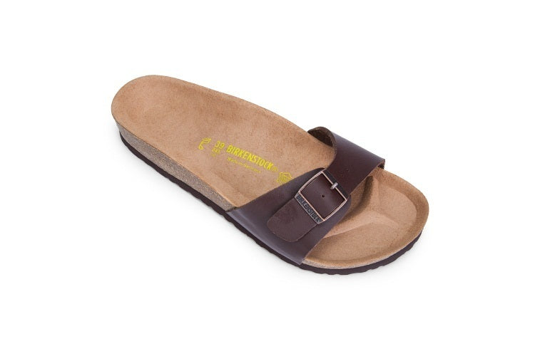 Birkenstock Madrid Slide Sandal Dark Brown