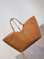 Prada Y Tote Bag Brown Suede