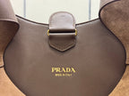 Prada Cleo Crossbodybag 40cm Brown Nubuck Leather
