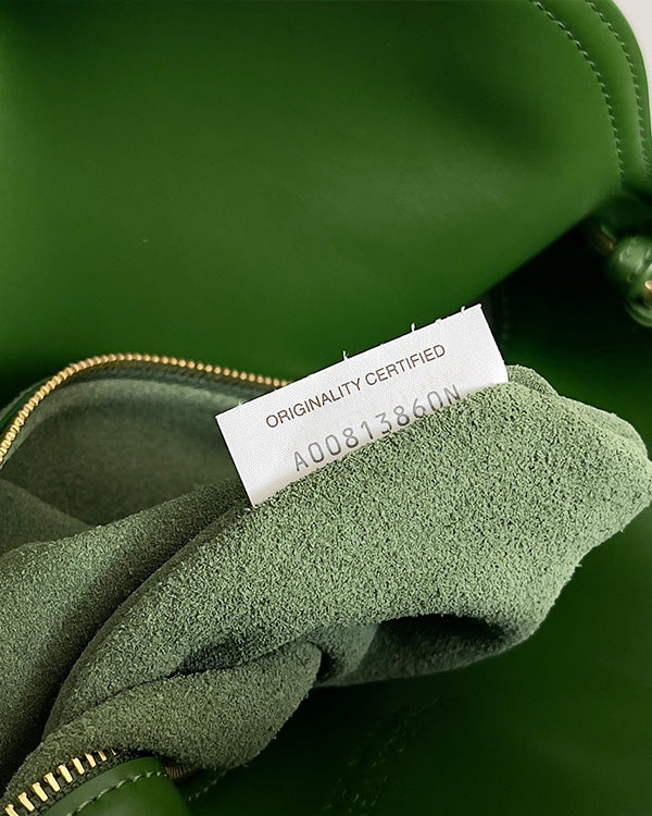 BV Liberta Crossbody Bag Buckle 30cm Green Pepper Cowhide