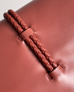 BV Liberta Crossbody Bag Buckle 30cm Brick-red Cowhide
