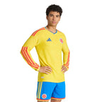 adidas 2026 Colombia Men's Authentic Home Long-Sleeve Soccer Jersey (Custom)