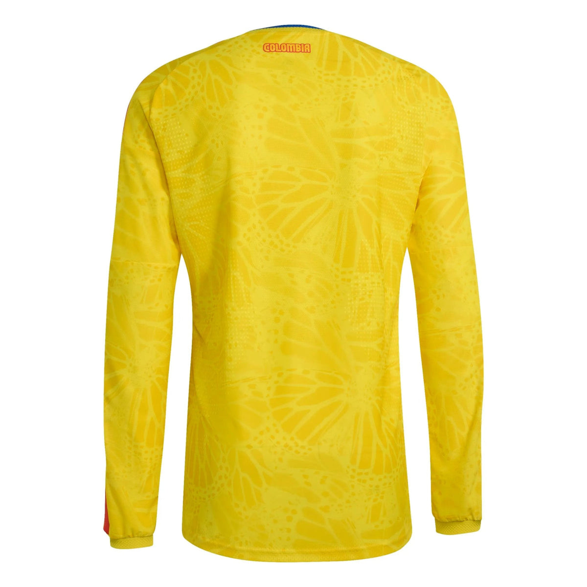 adidas 2026 Colombia Men's Authentic Home Long-Sleeve Soccer Jersey (Custom)