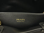 Prada Buckle Tote Bag 28cm Black Grain Cowhide