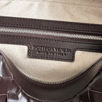 BV 25 Small Intrecciato Camera Bag 24.5cm Deep Brown Cowhide HW