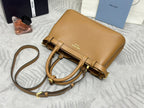 Prada Buckle Tote Bag 28cm Brown Cowhide