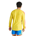 adidas 2026 Colombia Men's Authentic Home Long-Sleeve Soccer Jersey (Custom)