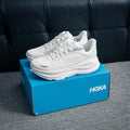 HOKA Bondi 9 "Triple White" Low-Top Max Cushion Everyday Running Sneakers