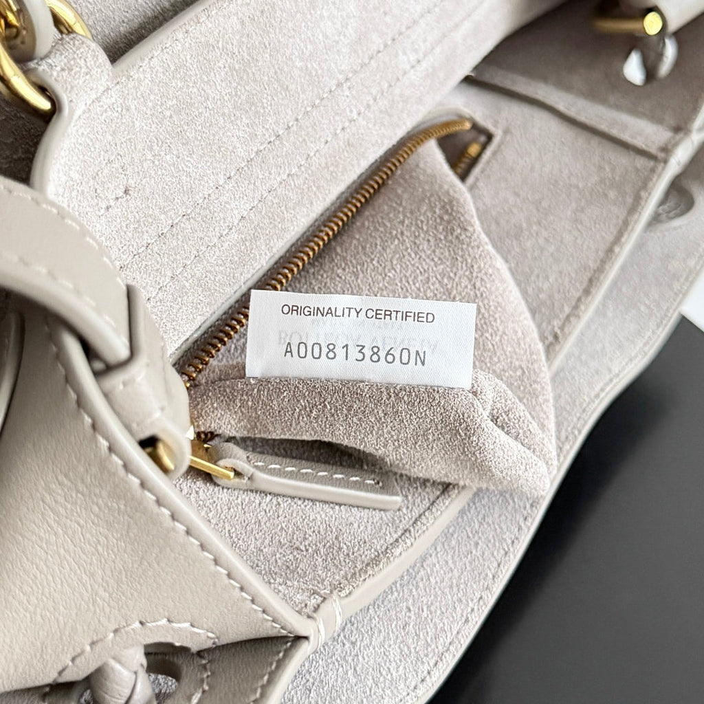 BV Ciao Ciao Bag 26cm In Limestone Leather