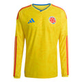 adidas 2026 Colombia Men's Authentic Home Long-Sleeve Soccer Jersey (Custom)