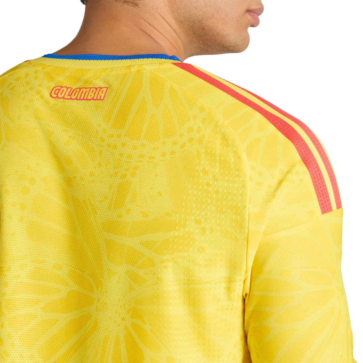 adidas 2026 Colombia Men's Authentic Home Long-Sleeve Soccer Jersey (Custom)