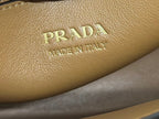 Prada Buckle Tote Bag 28cm Brown Cowhide