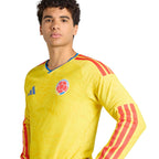 adidas 2026 Colombia Men's Authentic Home Long-Sleeve Soccer Jersey (Custom)