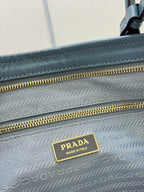 Prada Bonnie Extra-Large 42cm Blue Gray Calfskin