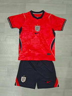 KIDS England  Away Kit – Red Heritage Pattern