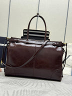 Prada Bonnie Extra-Large 42cm Dark Burdundy Calfskin