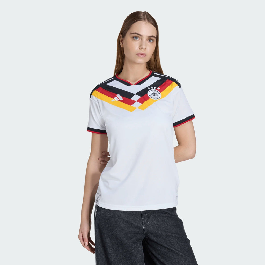 adidas 2026 Germany Women's Stadium Home Soccer Jersey (Custom)