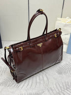 Prada Bonnie Extra-Large 42cm Dark Burdundy Calfskin