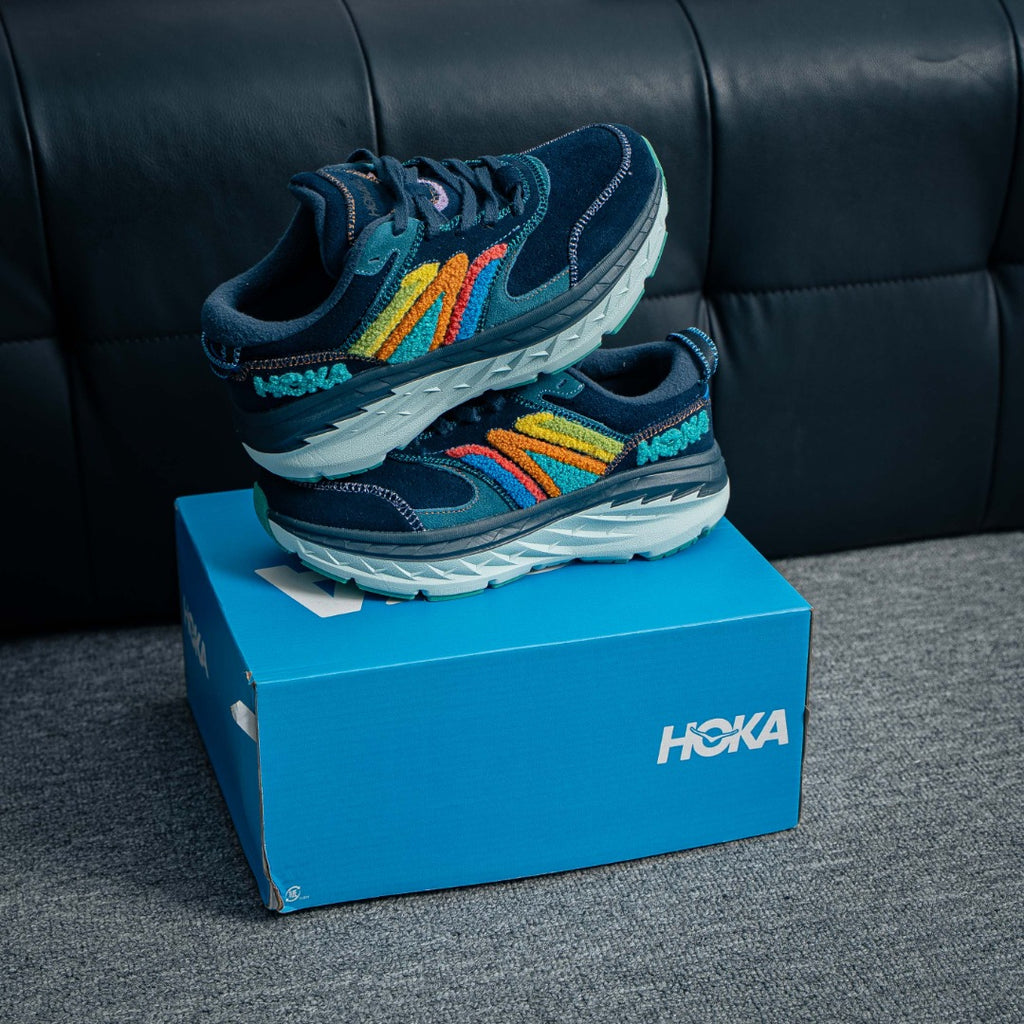 HOKA "Navy Rainbow" Lifestyle Sneakers