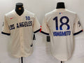 Men's Los Angeles Dodgers Yoshinobu Yamamoto #18 Cream 2024 City Connect Limited Player Jerseys