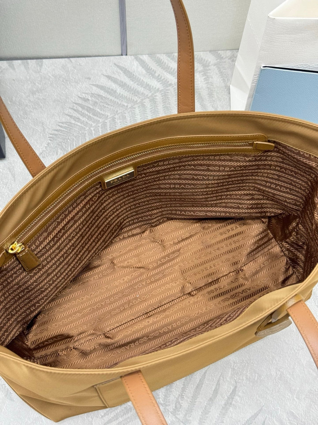 Prada Re-Edition 1978 Tote Bag 35cm Brown Re-Nylon& Saffiano Leather