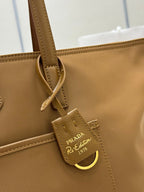 Prada Re-Edition 1978 Tote Bag 35cm Brown Re-Nylon& Saffiano Leather