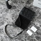 BV 25S DIAGO SHOULDER BAG 25.5 IN BLACK COWHIDE