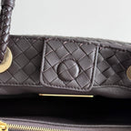 BV Basket Handbag 31cm Chocolote Intrecciato Leather