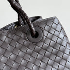 BV Basket Handbag 31cm Chocolote Intrecciato Leather
