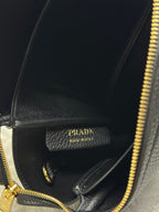 Prada Small Bag 23cm Black Grain Leather GHW