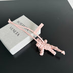 BV 25 Woven Kitten Charm Pink leather