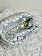 mini jodie 28 silver metalic lambskin
