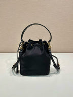 PRA bucket bag 19 black nylon fabric