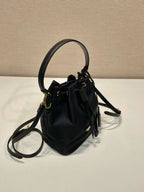PRA bucket bag 19 black nylon fabric