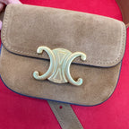 Celin Brown Suede Belt Bag 200158