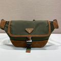 Prada 2025 Belt Bag Musk Green mix Cocoa Recycled Polyamide