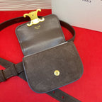Celin Chocolate Suede Belt Bag 200157